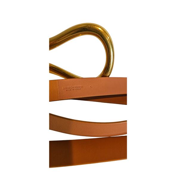 Bottega Veneta Double Strap Horsebit Buckle Belt Leather Wide - Picture 4 of 6